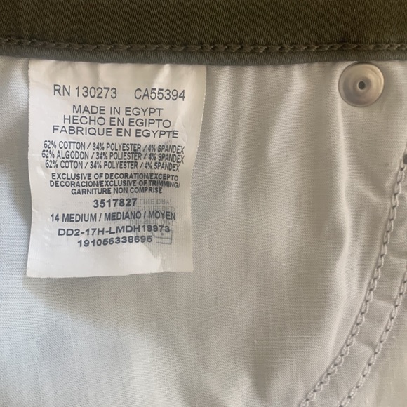 NWOT SLIM Stretch OLIVE jeans LEE US 14 - Picture 4 of 10